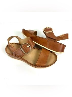 Pikolinos Women’s 6.5-7 Marina Platform Sandals Boho Brandy Brown Comfort Shoes